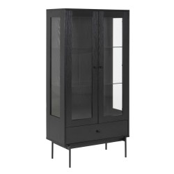 Display cabinet ANGUS 75x37x152cm, black