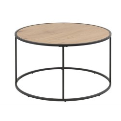 Придиванный столик SEAFORD D80xH45см, cтолешница  мебельная пластина с ламинированным покрытием, цвет  дуб