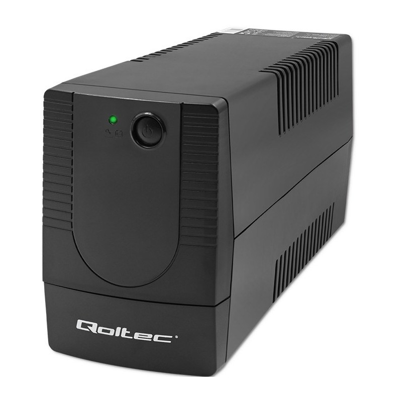 Qoltec 53772 uninterruptible power supply (UPS) Line-Interactive 0.65 kVA 360 W 1 AC outlet(s)