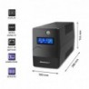 Qoltec Monolith uninterruptible power supply (UPS) Double-conversion (Online) 0.45 kVA 240 W 2 AC outlet(s)