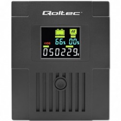 Qoltec 53770 uninterruptible power supply (UPS) Line-Interactive 1.5 kVA 900 W 2 AC outlet(s)