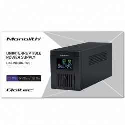 Qoltec 53770 uninterruptible power supply (UPS) Line-Interactive 1.5 kVA 900 W 2 AC outlet(s)