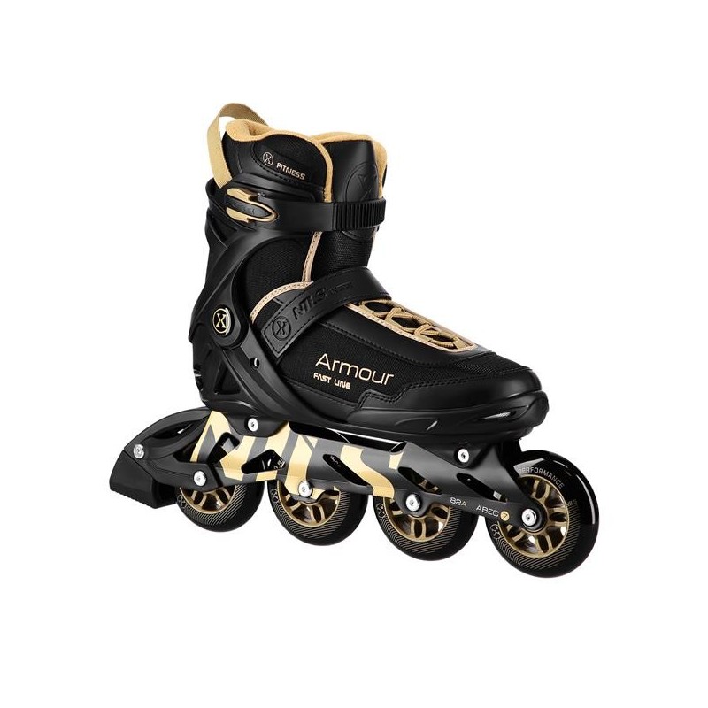 NA22151 INLINE SKATES ARMOUR BLACK GOLD SIZE 38  NILS EXTREME