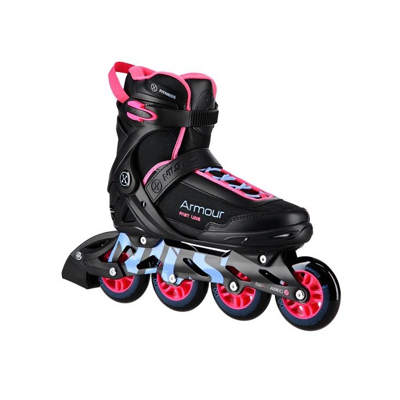 NA22151 INLINE SKATES ARMOUR BLACK PINK SIZE 38  NILS EXTREME