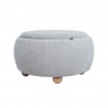 Ottoman  table HIRO D67xH38cm, beige, with storage