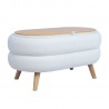 Ottoman  table HANA 87x48,5xH46cm, white, with storage