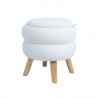 Ottoman  table HANA D40xH41cm, white, with storage