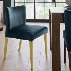 Chair TURIN dark blue light oak