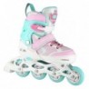 NA14198 WHITE-TURQUOISE SIZE L(39-42)  IN-LINE SKATES NILS EXTREME