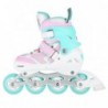 NA14198 WHITE-TURQUOISE SIZE L(39-42)  IN-LINE SKATES NILS EXTREME