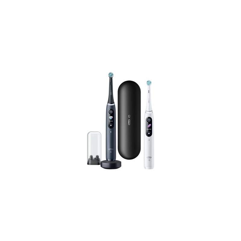 Oral-B Electric Toothbrush iO8 Series Duo For adults Rechargeable Black Onyx/White Number of brush heads included 2