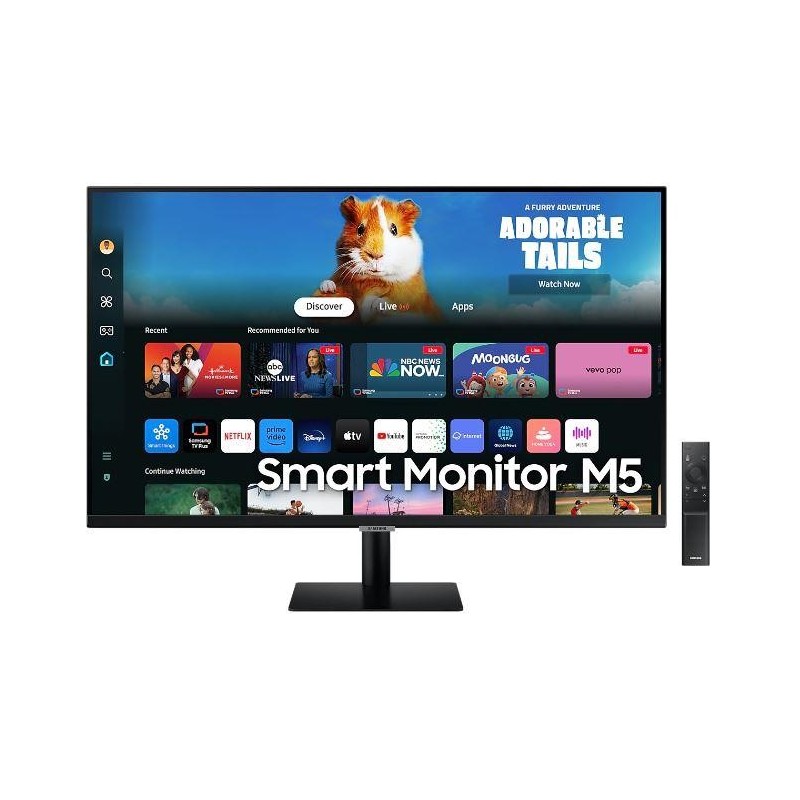 LCD Monitor SAMSUNG 27" TV Monitor/Smart Panel VA 1920x1080 16:9 60Hz Matte 4 ms Speakers Tilt Colour