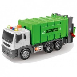 Garbage Truck Friction Drive Sound Effects Green 1:16 Sorting