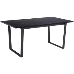 Dining table AMBLE 160x90xH74cm, black marble