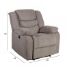 Кресло для отдыха CYRUS с электрической спинкой и подножкой 99x95xH102см, материал покрытия  ткань, цвет  таупэ