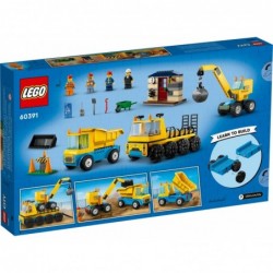 LEGO CITY 60391 CONSTRUCTION TRUCKS AND WRECKING BALL CRANE