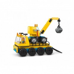 LEGO CITY 60391 CONSTRUCTION TRUCKS AND WRECKING BALL CRANE