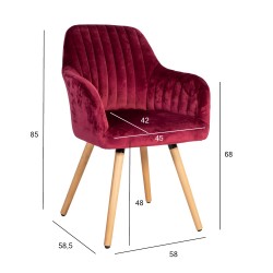 Chair ARIEL burgundy