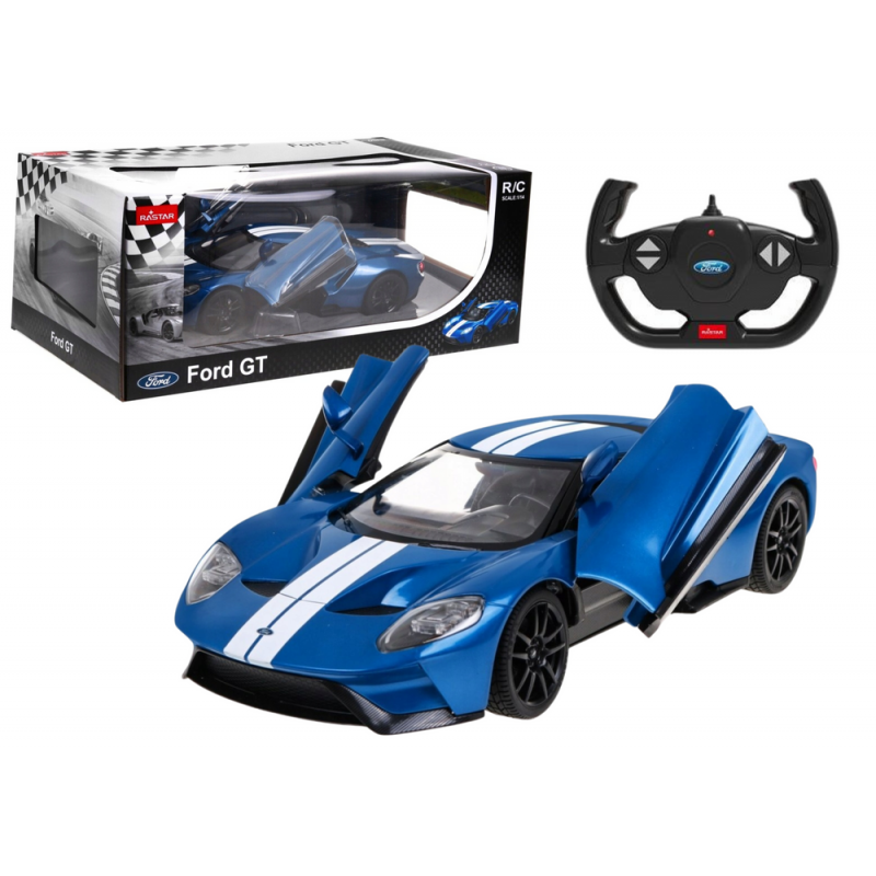 RC Car Remote Control Model Ford GT 1:14 Opening Doors Blue