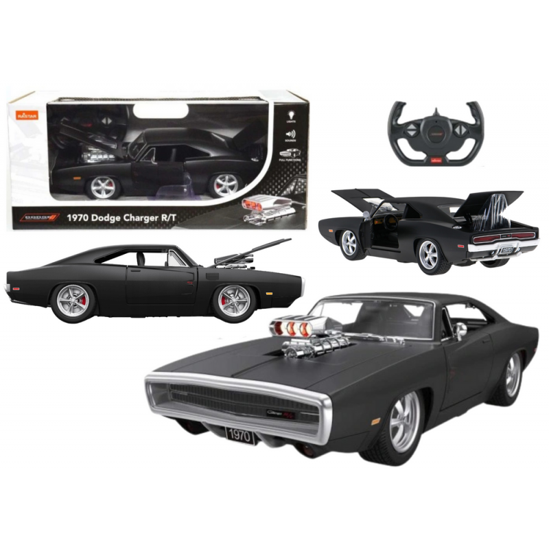 RC Car 1:16 Remote Control Dodge Charger R/T Opening Elements Black