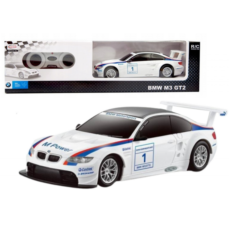 RC Sports Car 1:24 Remote Controlled BMW M3 GT2 White