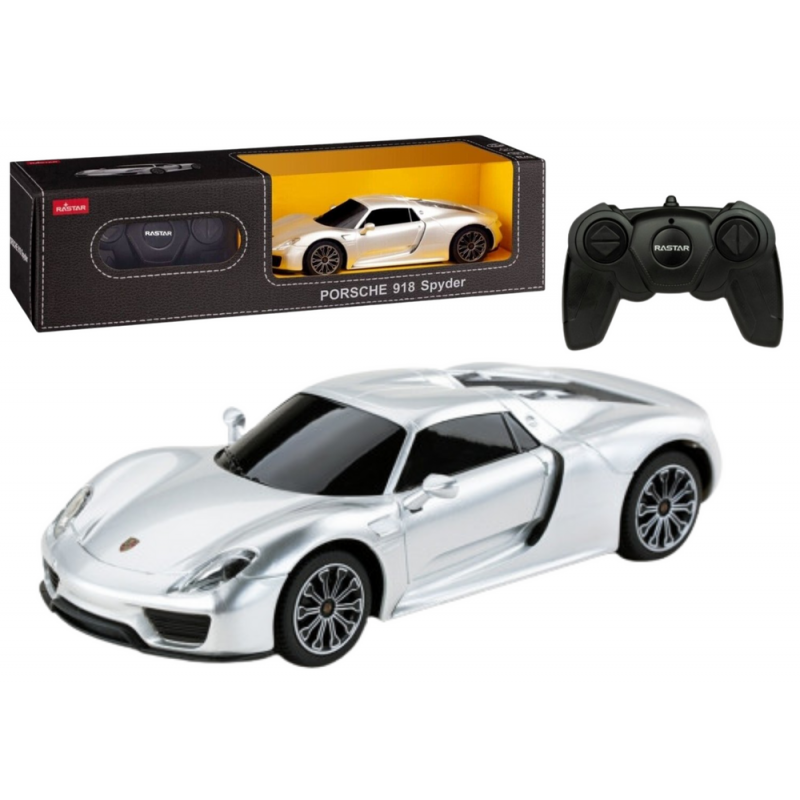 RC Sports Car 1:24 Remote Controlled Porsche 918 Spyder Silver