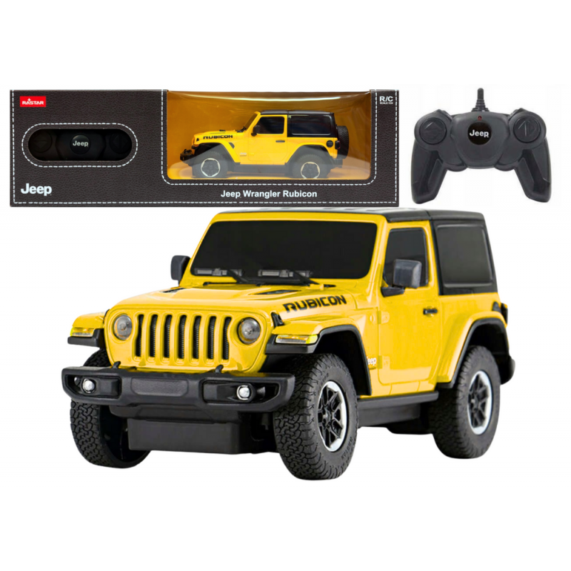 Car R/C 1:24 Remote Controlled JEEP Wrangler JL Rubicon Yellow