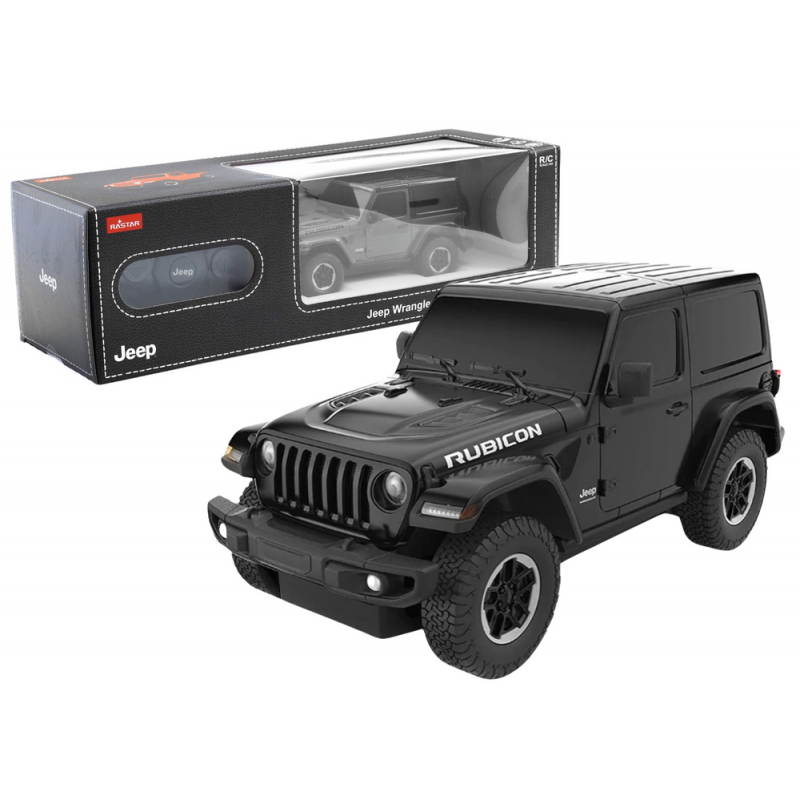 Car R/C 1:24 Remote Controlled JEEP Wrangler JL Rubicon Black