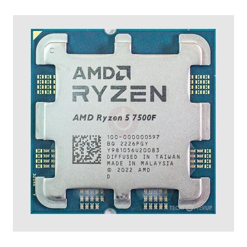 CPU AMD Desktop Ryzen 5 7500F 3700 MHz Cores 6 6MB Socket SAM5 65 Watts OEM 100-000000597