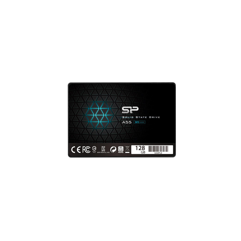 Silicon Power A55 128 GB SSD form factor 2.5" Solid-state drive interface SATA Read speed 550 MB/s Write