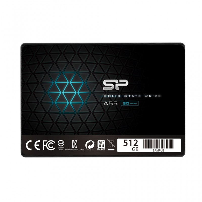 Silicon Power A55 512 GB SSD form factor 2.5" Solid-state drive interface SATA Read speed 560 MB/s Write