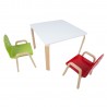 Kids table HAPPY 75x75xH50cm, white