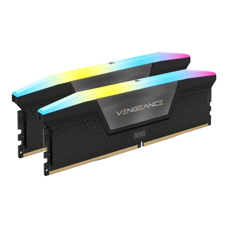 Corsair VENGEANCE RGB 32GB (2x16GB) DDR5 DRAM 6000MT/s CL30 Memory Kit, Black Corsair