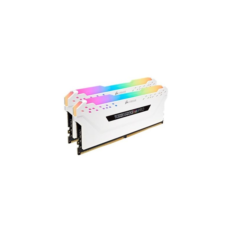 Corsair VENGEANCE RGB PRO 16GB (2 x 8GB) DDR4 DRAM 3600MHz C18 Memory Kit, White Corsair