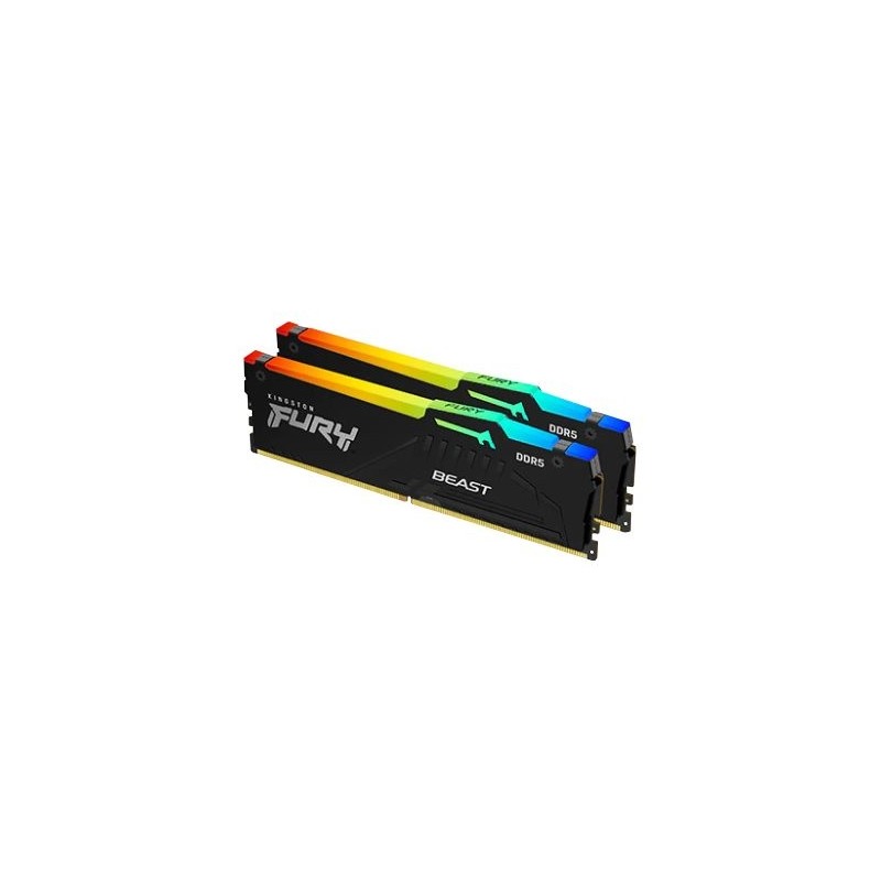 Kingston KF556C40BBAK2-64 64GB 5600MT/s DDR5 CL40 DIMM (Kit of 2) FURY Beast RGB Kingston