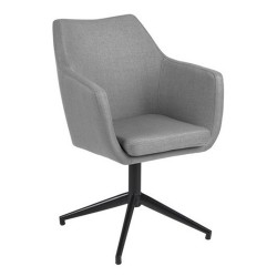 Chair armchair NORA light grey metal