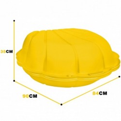 WOOPIE Sandbox Seashell Kollane Lukustatav 2in1 kuivbassein 1 tk.