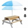 AXI Nicki piknikulaud pingi, vihmavarju ja vee-/liivakonteineritega