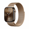 Apple Watch Series 10 GPS + Cellular 46mm Gold Titanium Case with Gold Milanese Loop - S/M