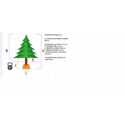 Artificial DIAMOND SPRUCE CHRISTMAS TREE ON THE Trunk 180 cm