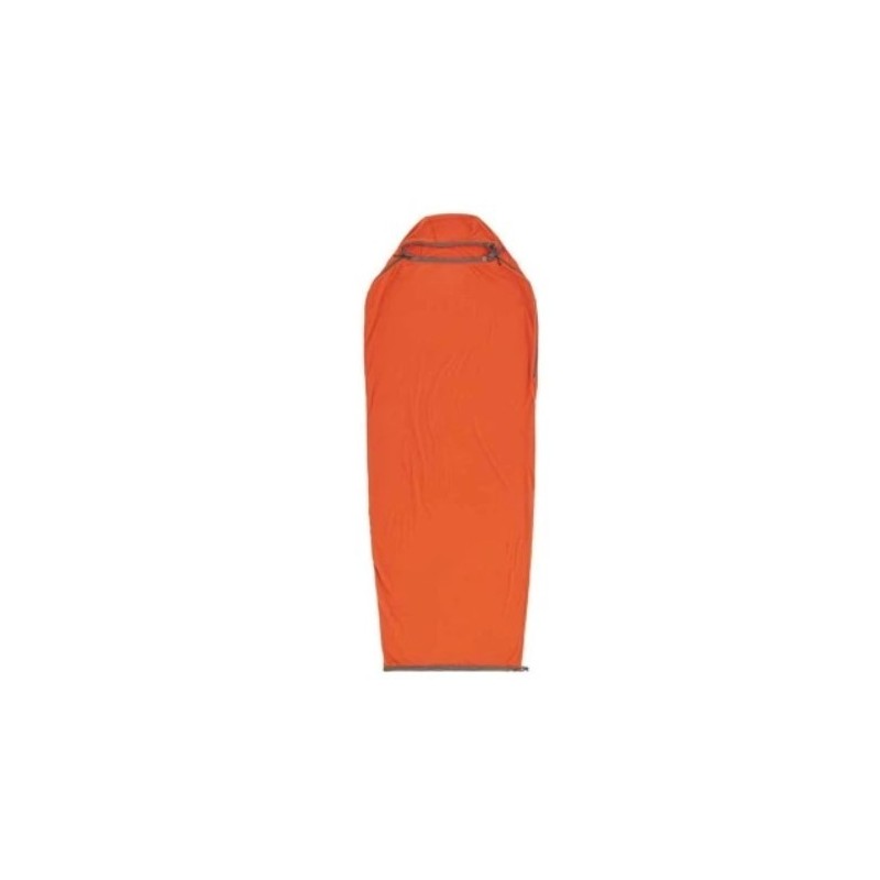 Sea To Summit Reactor Fleece Sleeping Bag Liner - Mummy W/ Drawcord- compact- orange