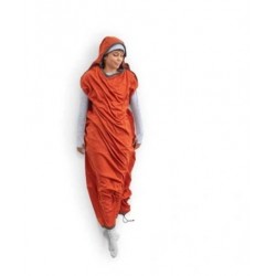 Sea To Summit Reactor Fleece Sleeping Bag Liner - Mummy W/ Drawcord- compact- orange