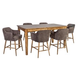 Bar set THOMAS table, 6 chairs