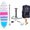 Ocean Pacific Venice All Round 8'6 Inflatable Paddle Board (White/Grey/Pink)