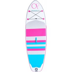 Ocean Pacific Venice All Round 8'6 Inflatable Paddle Board (White/Grey/Pink)