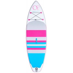 Ocean Pacific Sunset All Round 9'6 Inflatable Paddle Board (White/Grey/Pink)