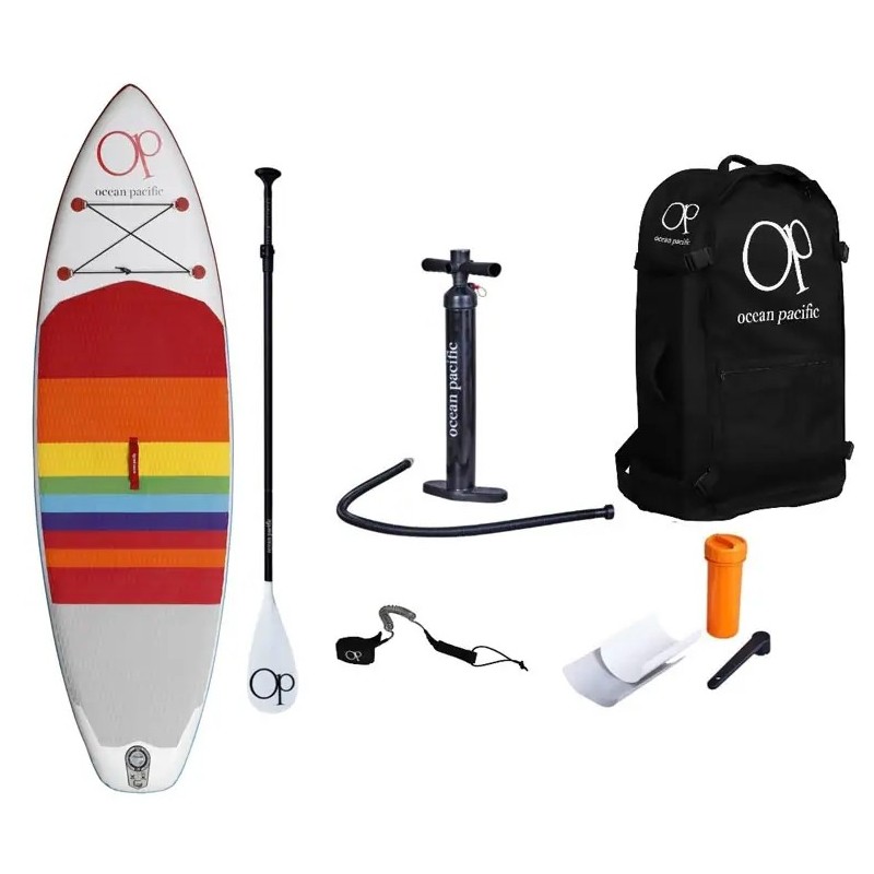 Ocean Pacific Sunset Lite 9'6 Inflatable Paddle Board (White)