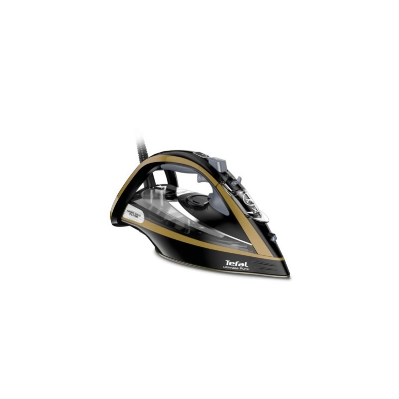 Tefal FV9865E0 iron Dry & Steam iron Durilium Autoclean soleplate 3000 W Black, Gold