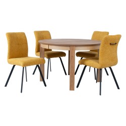 Dining set CHICAGO NEW round table and 4 chairs (10588)