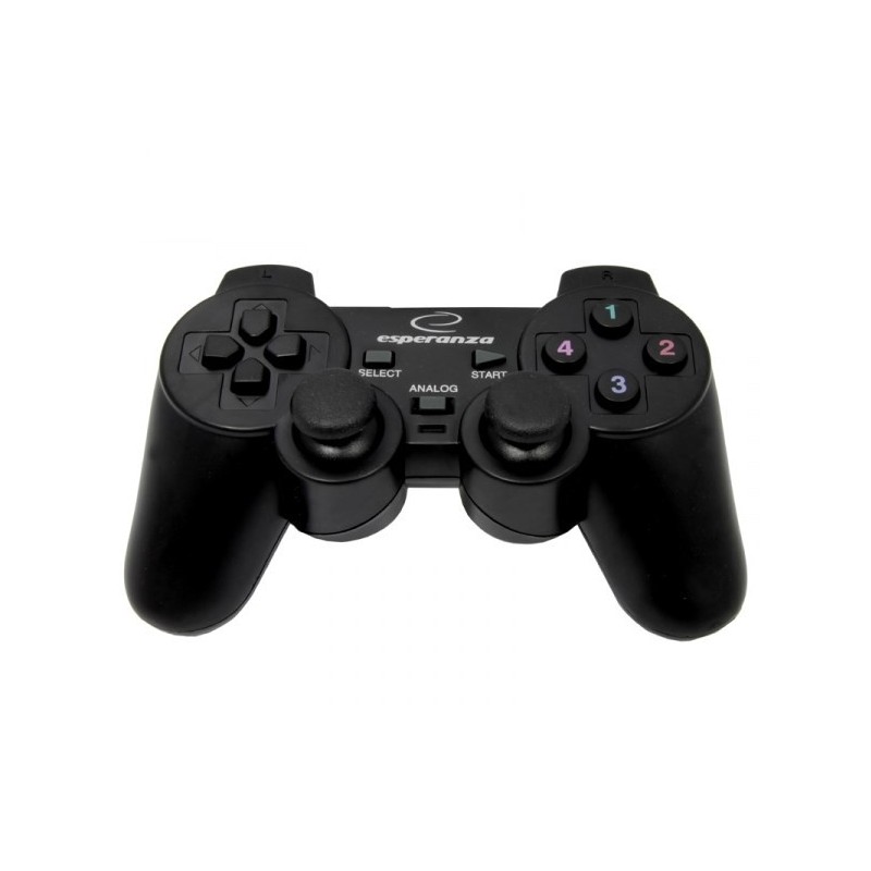 Esperanza EG102 Gaming Controller Black USB 2.0 Gamepad Analogue / Digital PC, Playstation 3